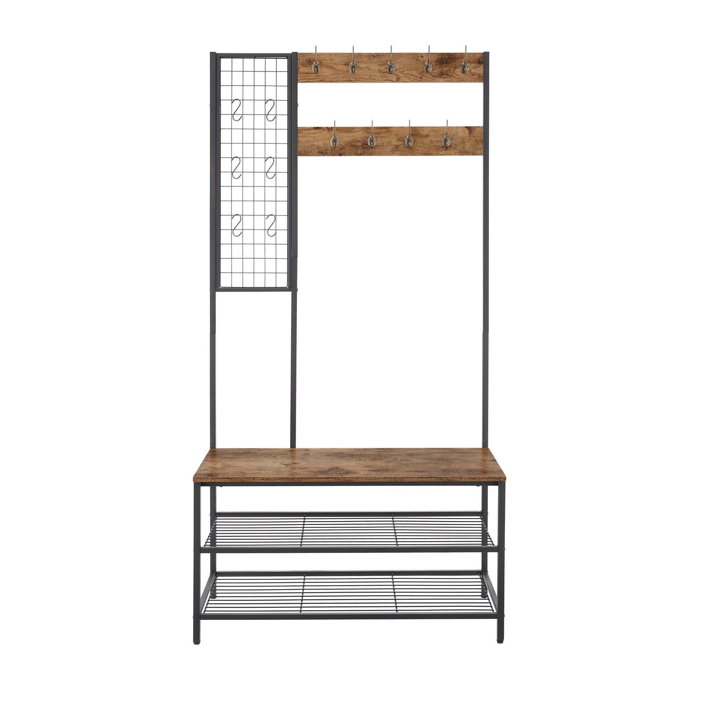 Entryway Hall Tree with Shoe Storage