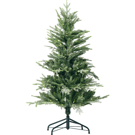4.5FT Snow Flocked Pre-lit Artificial Christmas Tree, Realistic Tree with 860 Branch Tips