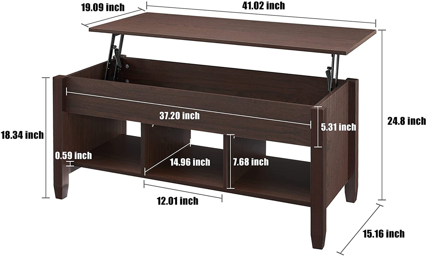 Lift Top Coffee Table with Storage