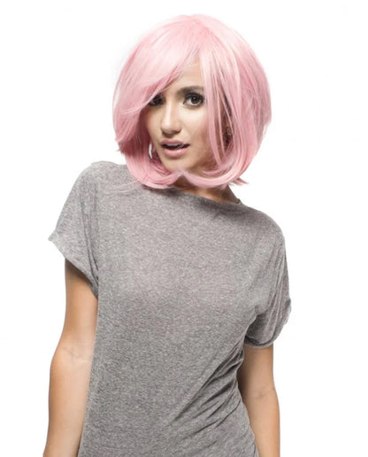Chic Pink Blush Couture Bob Costume Wig